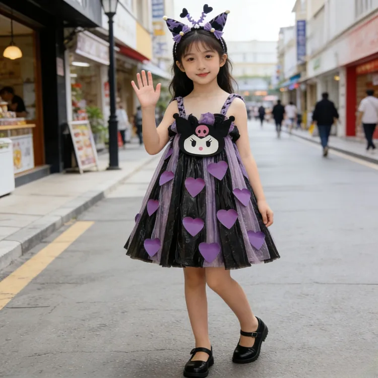 环保服装儿童男女童时装秀diy创意库洛米幼儿园亲子走秀演出服