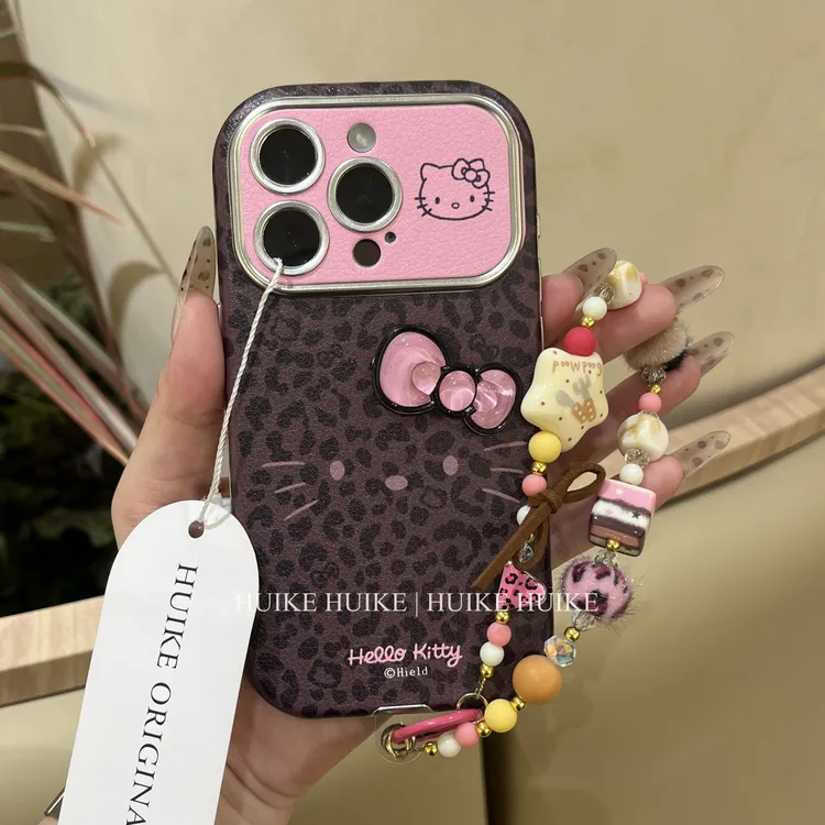 ins大视窗粉色豹纹防摔适用苹果17手机壳iphone16/15/14/13promax