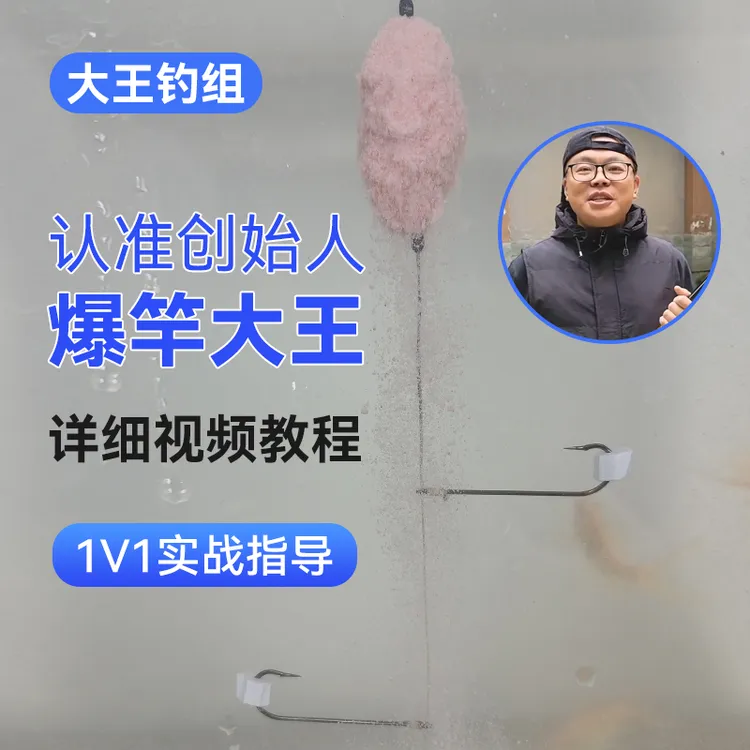 大王弹簧钓组/鲢鳙长柄钩/长柄鲢鳙钩钓组/鲢鳙新钓法/鲢鳙钓组