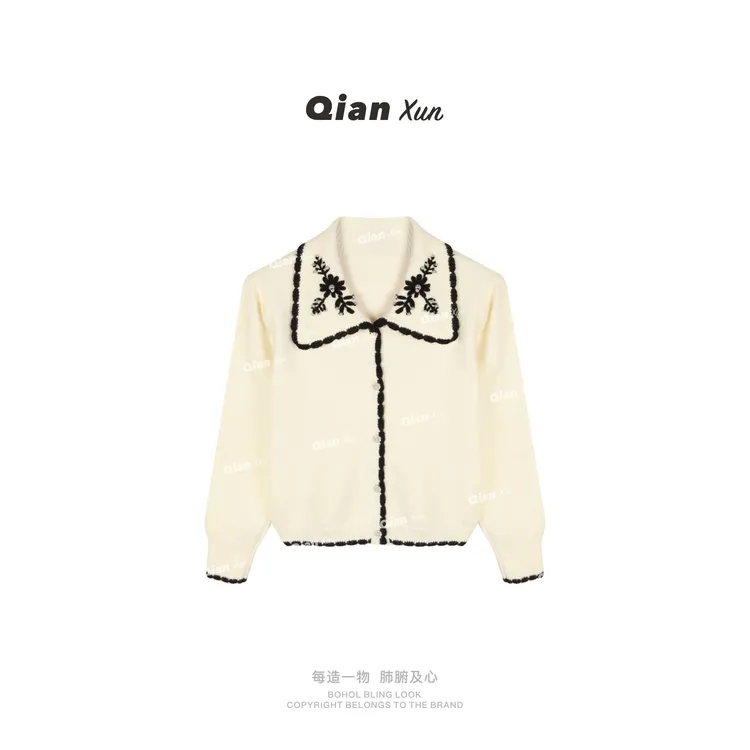 【千寻严选】秋季时尚气质百搭轻奢洋气减龄设计感毛衣QXQ5MY2666A