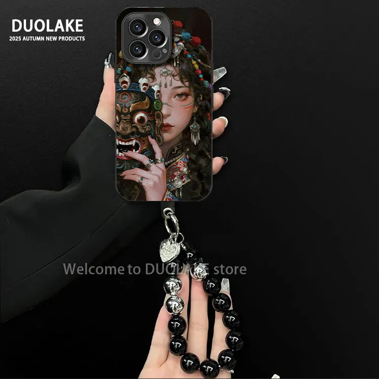 扎基拉姆适用苹果vivo华为oppo小米iPhone17电镀羊皮防摔手机壳潮