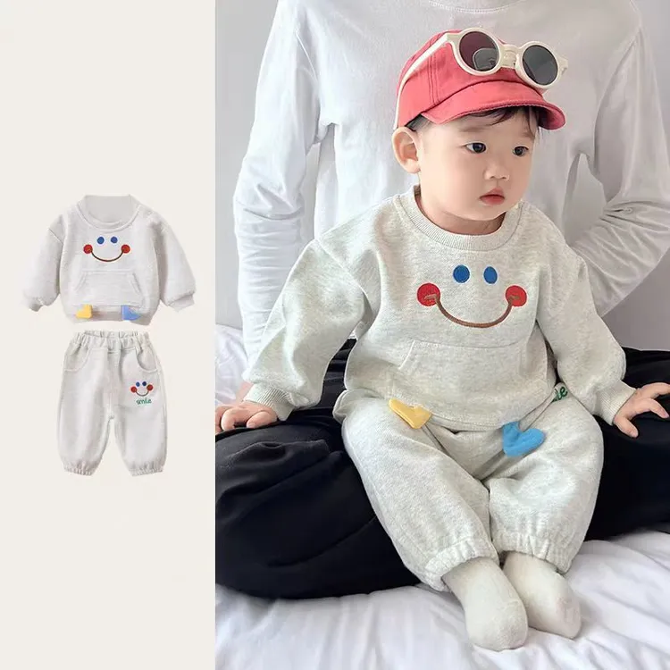 宝宝衣服新款男童女童卫衣卫裤两件套秋季儿童套装男女婴儿春秋装
