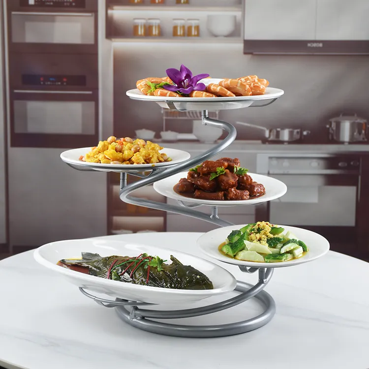 餐桌菜盘架摆盘神器放菜架子酒店冷盘架凉菜架备菜架自助餐展示架