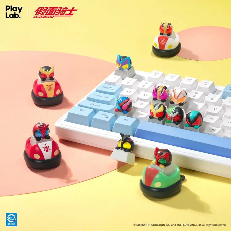 正品 PlayLab假面骑士键帽系列盲盒啪啪按键机械键盘男孩摆件礼物