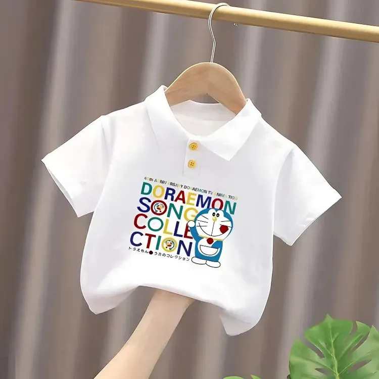 宝宝童装polo衫男童夏装polo衫中小童洋气学院风短袖帅气白色t恤