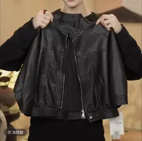 儿童春秋新款2025新品男女宝宝百搭纯色宽松休闲皮夹克短款风皮衣