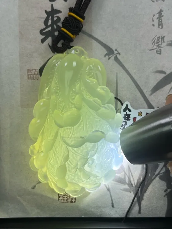 天然手工雕刻百财手把件独特造型精美工艺，尺寸85mm