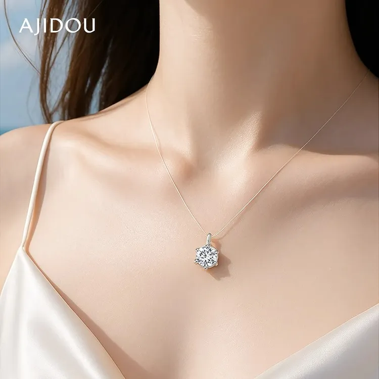 【一只璐甄选】F015AJIDOU阿吉豆铜合金人鱼之泪锆石时尚唯美颈链