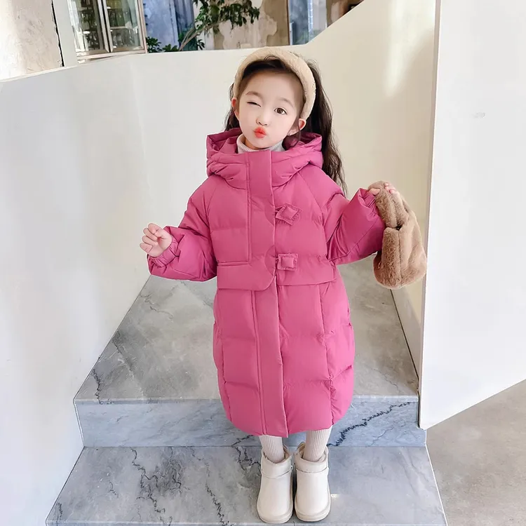 儿童轻薄羽绒服女童百搭男童中大童小童白鸭绒轻便过膝儿童羽绒服