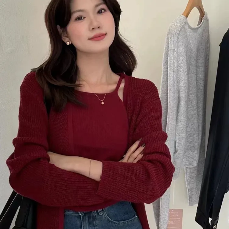 针织衫法式女士毛衣上衣秋冬时尚百搭