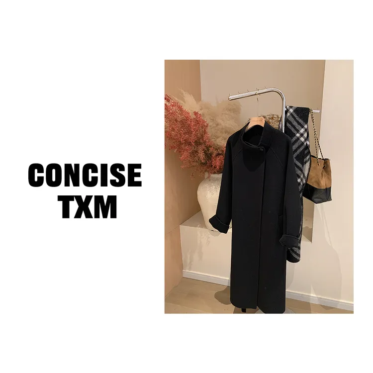 【唐小木】黑松露 羊绒双面呢大衣 新款时尚气质羊毛大衣 DY1191