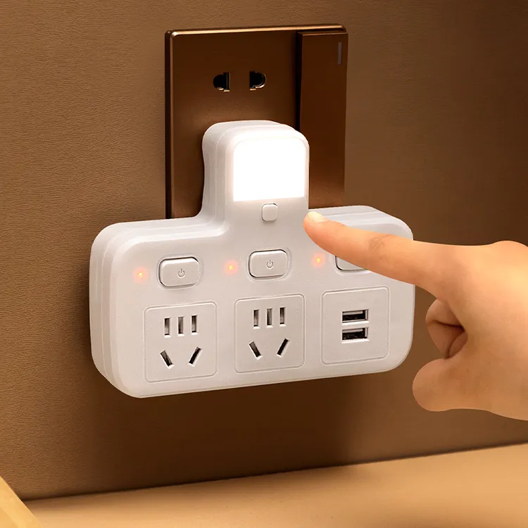 公牛适用家用多功能无线插排转换器带USB一转多用插座插头