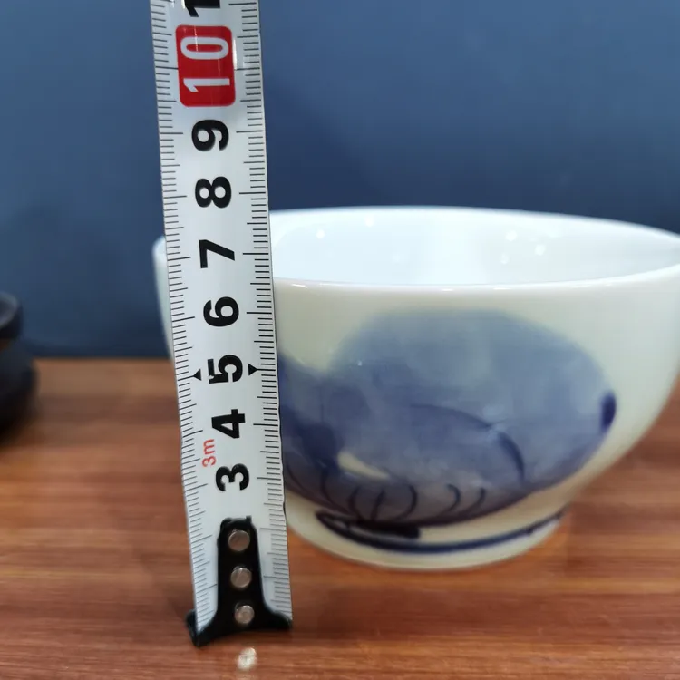 景德镇青花手绘5寸官帽碗