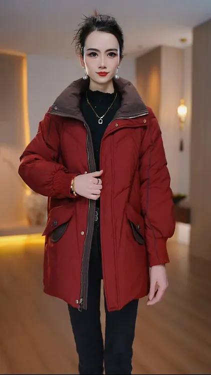 羽绒服女中长款冬季白鸭绒2025新款中年妈妈时尚大码加厚保暖外套