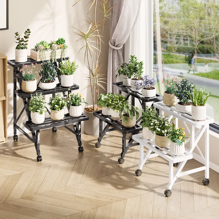 阶梯花架置物架阳台移动花架子客厅落地式铁艺多层绿萝多肉花盆架商品图