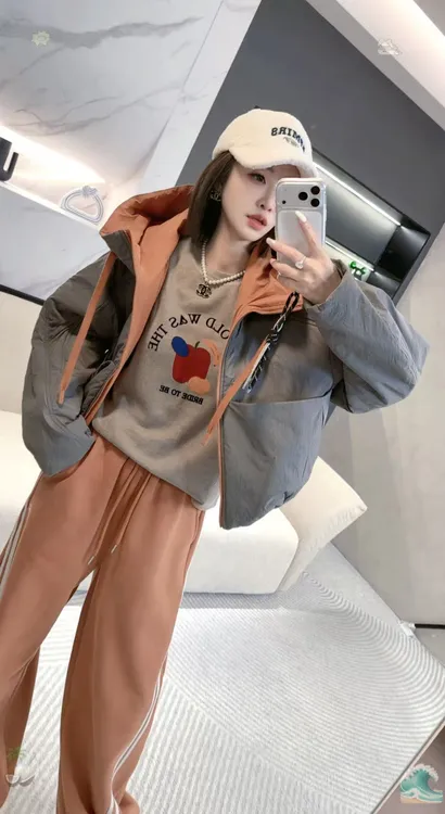 熙薇【潮能撞色】2025冬季新款休闲撞色时尚羽绒服外套H6280