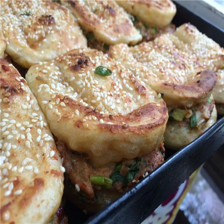 湖北仙桃天门土特产邱记鲜肉锅盔现做猪油锅块特色小吃现做现发