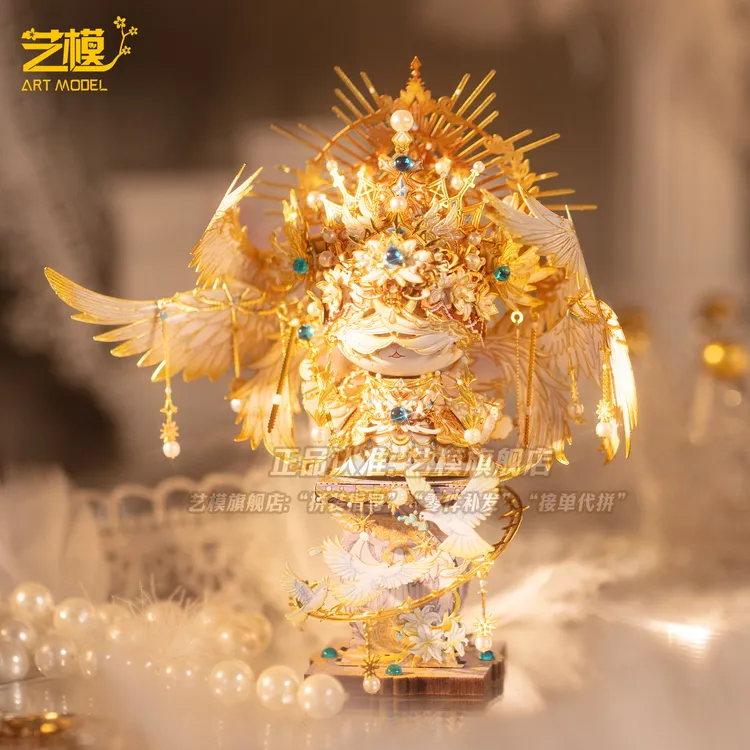 艺模喵之城天使恶魔金属模型手工摆件点翠凤冠女帝摆件情人节礼物