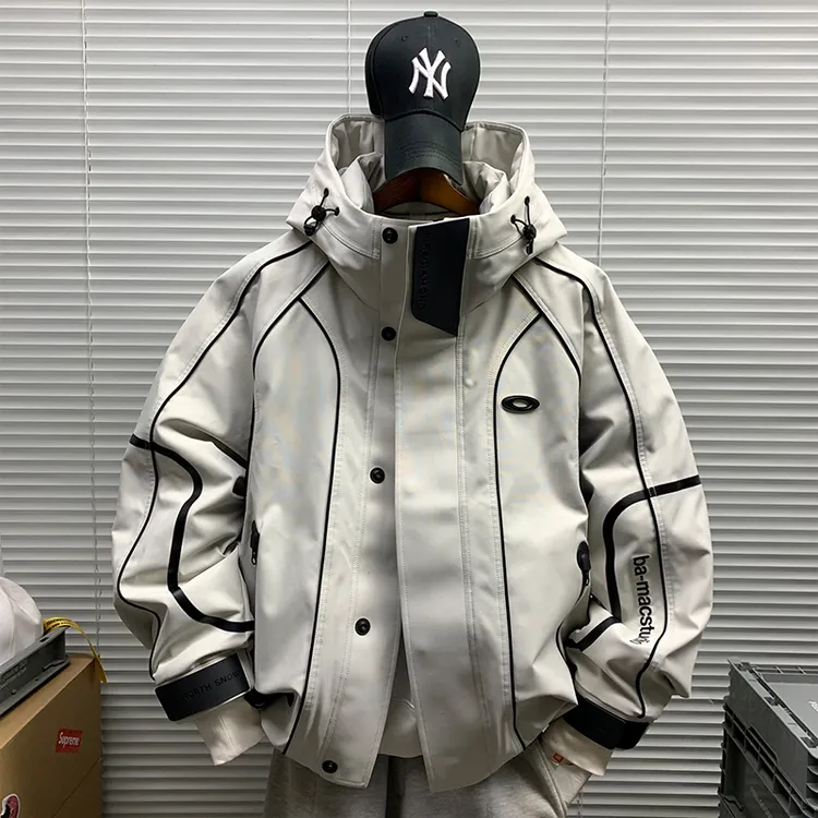 羽绒服外套男工装潮牌连帽冬季新款休闲宽松户外加厚保暖羽绒夹克