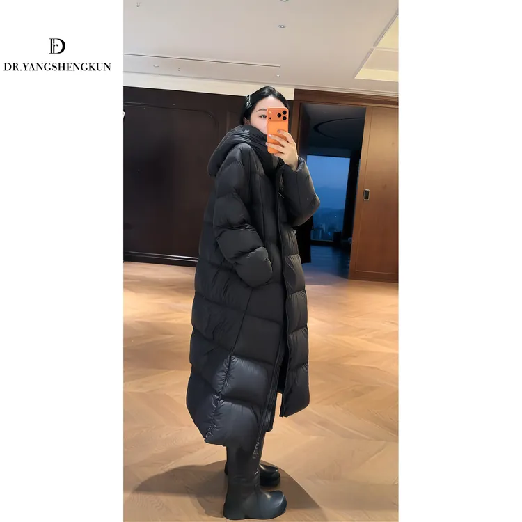 杨圣坤2025新品冬季波兰鹅绒中长款90白鹅绒保暖羽绒服TR2592357