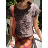 25秋冬 羊驼毛圆领短袖背心