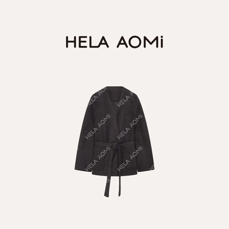 HELA AOMI “初剪羊毛羊绒”绵羊毛90%+山羊绒10%大衣CY5DM08583