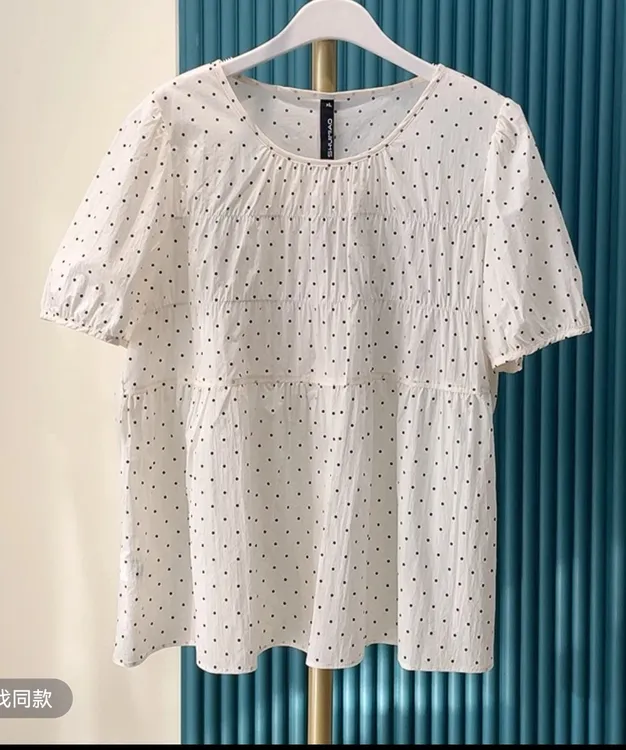 2025水淼一夏季新款一波点套头衫一0254