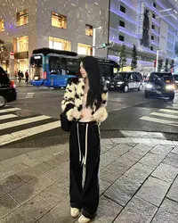 729  遮胯超软牛仔裤女夏松紧高腰抽绳窄版直筒阔腿B4 