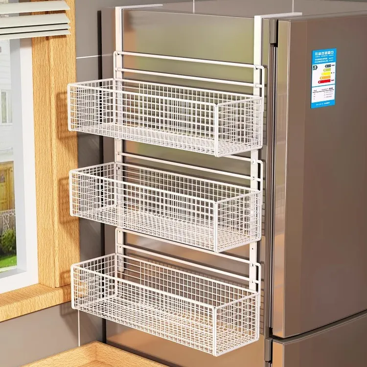 冰箱置物架侧收纳厨房多功能调料品侧面多层大容量挂式挂钩侧壁挂