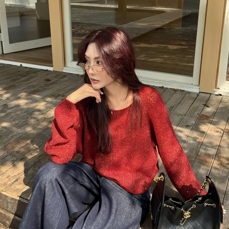 Moprobably李予诺「洱海回忆」"绵羊毛"时尚百搭套头毛衫L5376136