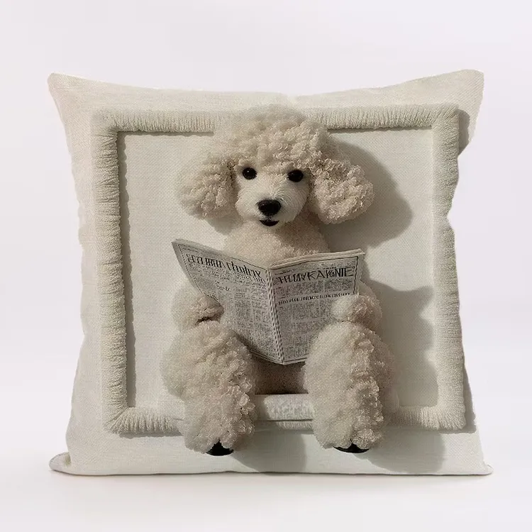 可爱狗狗抱枕可拆洗抱枕套猫咪动物卡通沙发汽车居家腰靠枕抱枕套