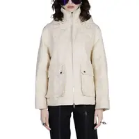6037/GUCCI 米白色GG字母图案纯色连帽夹克/36码/全新带吊