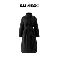 SJJ-SHANG【黑曜轻羽】精致线条匈牙利90白鹅绒锁温鹅绒服q136276p