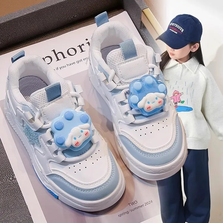 女童卡通运动鞋2025春秋季儿童防滑软底学生中大童女孩子时尚单鞋