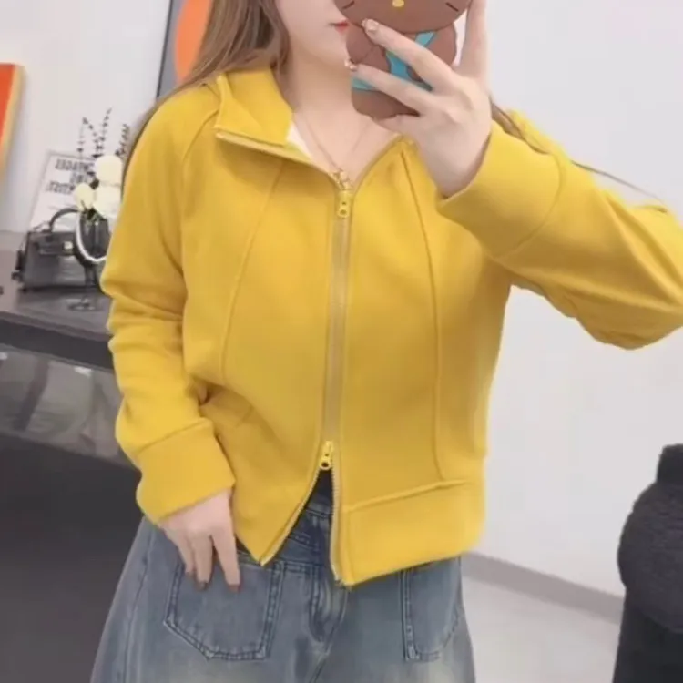 1336-2025年秋季新款时尚洋气显瘦百搭加绒外套