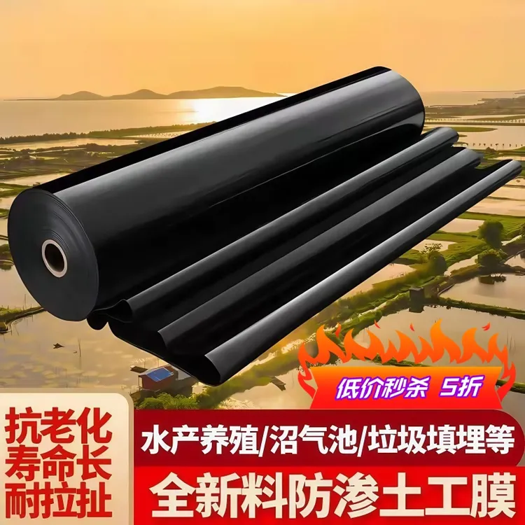 加厚鱼塘专用防渗膜hdpe防渗土工膜鱼池池塘防水布土工布防水地膜