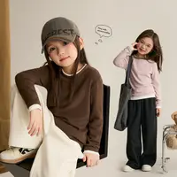 辰辰妈【秋日来袭】女童秋季新款假两件撞色T恤阔腿裤子8612X/8702X
