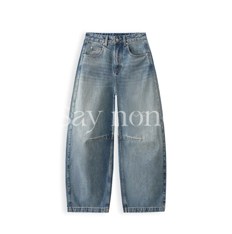 懒猫nono│Saynono 时尚气质美式复古休闲风显瘦百搭直筒裤X09067Y