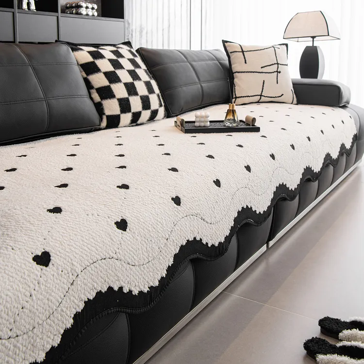 麦颜劳伦斯皮沙发垫冬季2025新款轻奢高级感沙发坐垫专用防滑盖布