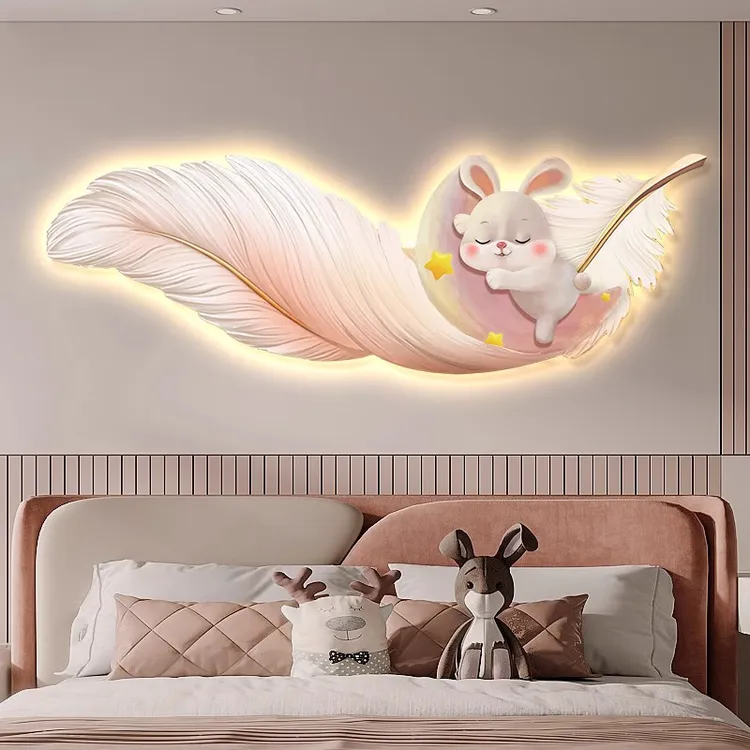 奥曼精雕挂画儿童房床头装饰画男孩房间背景墙壁画新卡通卧室挂画