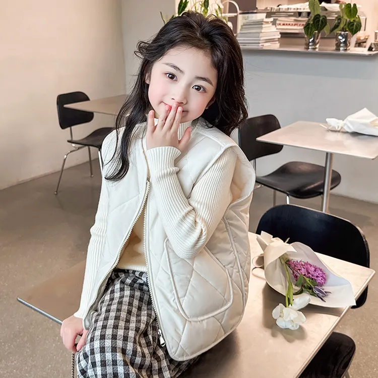 秋冬款儿童加绒棉马甲女童洋气中大童冬装男童时尚外穿韩版背心