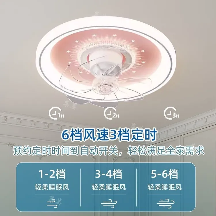 风扇灯360度摇头吸顶吊扇灯2025新款卧室餐厅客厅电扇带灯