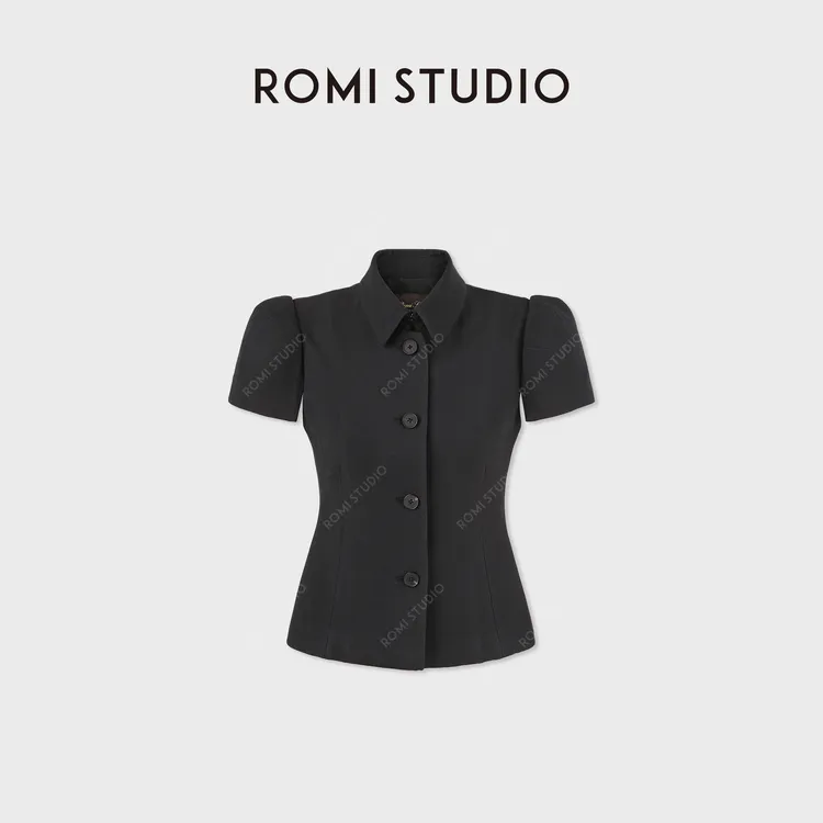 ROMI STUDIO“丝毛系列”桑蚕丝羊毛挺括哑光西装外套 RWDSWU2491
