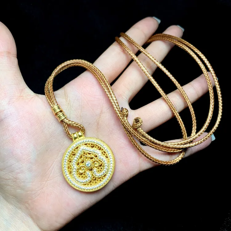 吊坠足银 【云上叙】V37273-Y-足银吊坠29*5mm（商城）