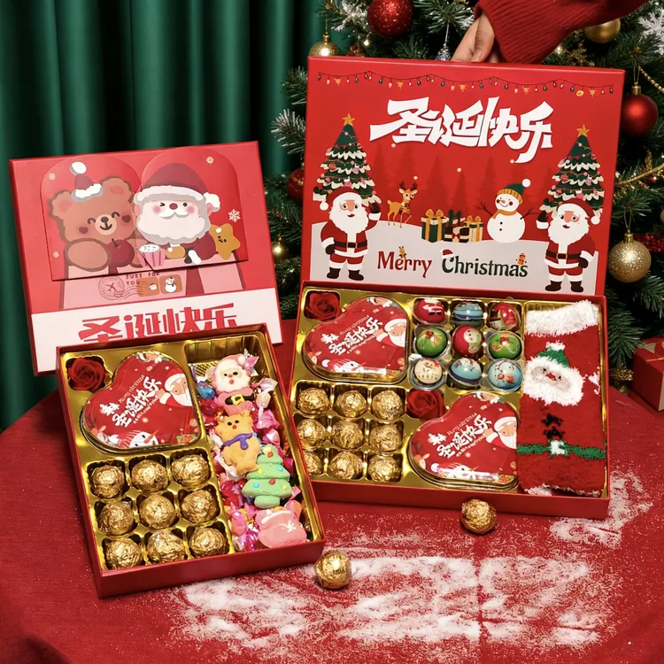 圣诞狂欢德芙巧克力礼盒装圣诞袜糖果零食送员工男女生圣诞节礼物