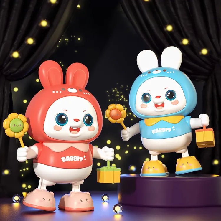 电动兔子练习抬头玩具婴幼儿唱歌跳舞小福兔1-3岁8宝宝互动学爬行