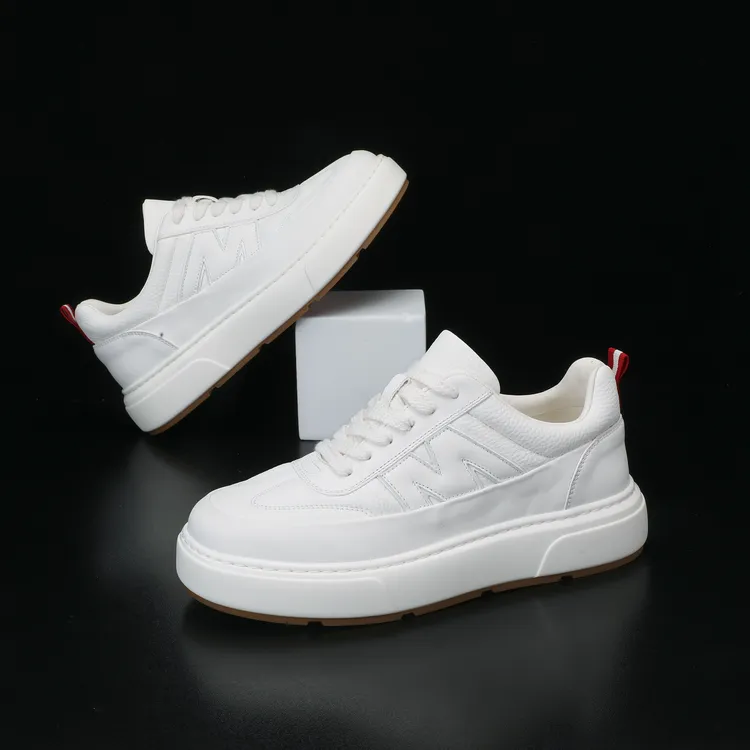 【天然鹿皮】小白鞋厚底休闲板鞋秋冬季新款透气男鞋软底便百搭皮鞋