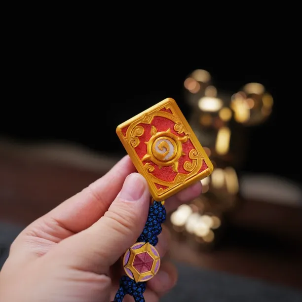 【炉石】潘达利亚卡背侧推机械叮叮推牌EDC解压玩具手把件