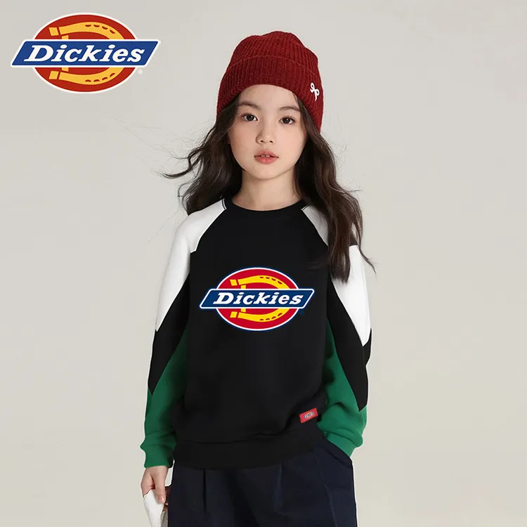 Dickies童装儿童卫衣秋款小童春秋宽松运动长袖女童上衣洋气时髦