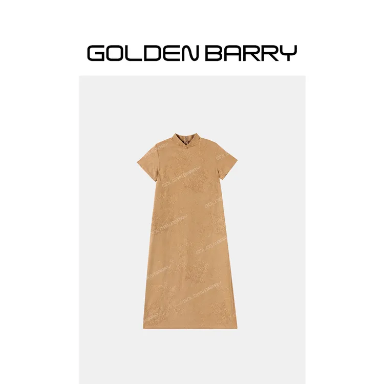 GOLDENBARRY「金榜题名」国风香云纱旗袍306071